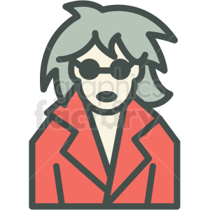 300x300 Rock N Roll Rocker Vector Icon Image Clipart Royalty Free Gif