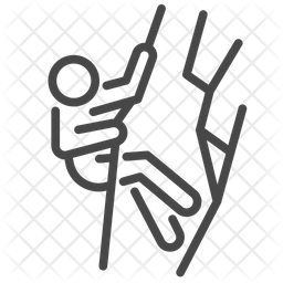 256x256 Rock Climbing Icon Of Line Style