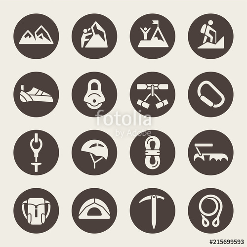 500x500 Rock Climbing Icons Stock Image And Royalty Free Vector