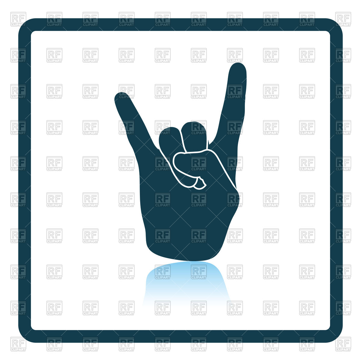 1200x1200 Shadow Reflection Design Of Rock Hand Icon Vector Image Of Icons
