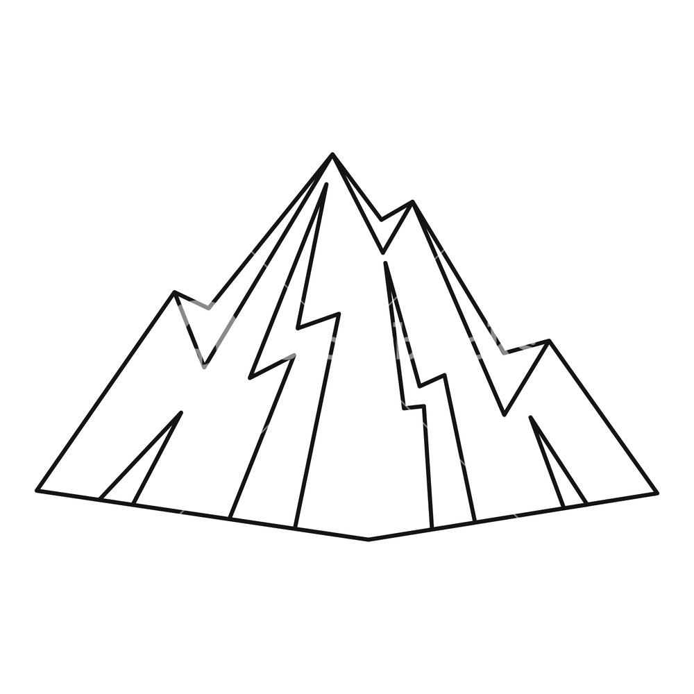 1000x1000 Rock Icon Outline Illustration Of Rock Vector Icon For Web