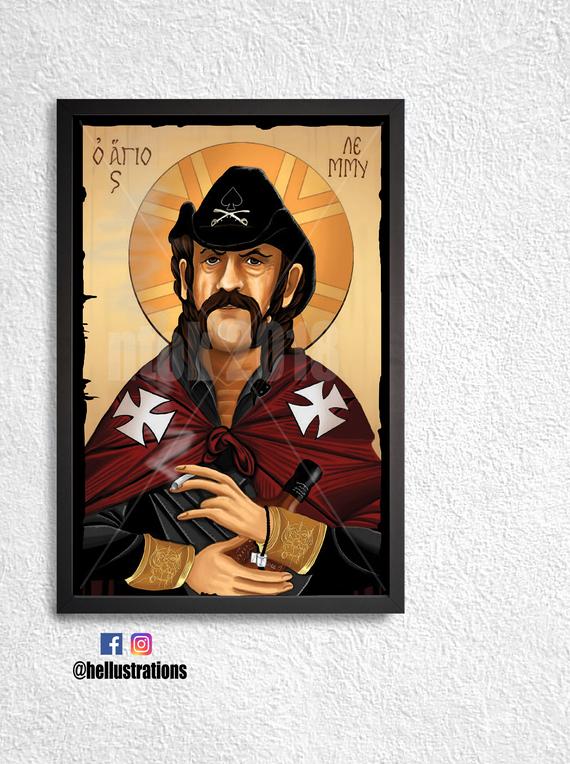 570x764 Lemmy Motorhead Icon Poster Heavy Metal Rock Rock Music Etsy