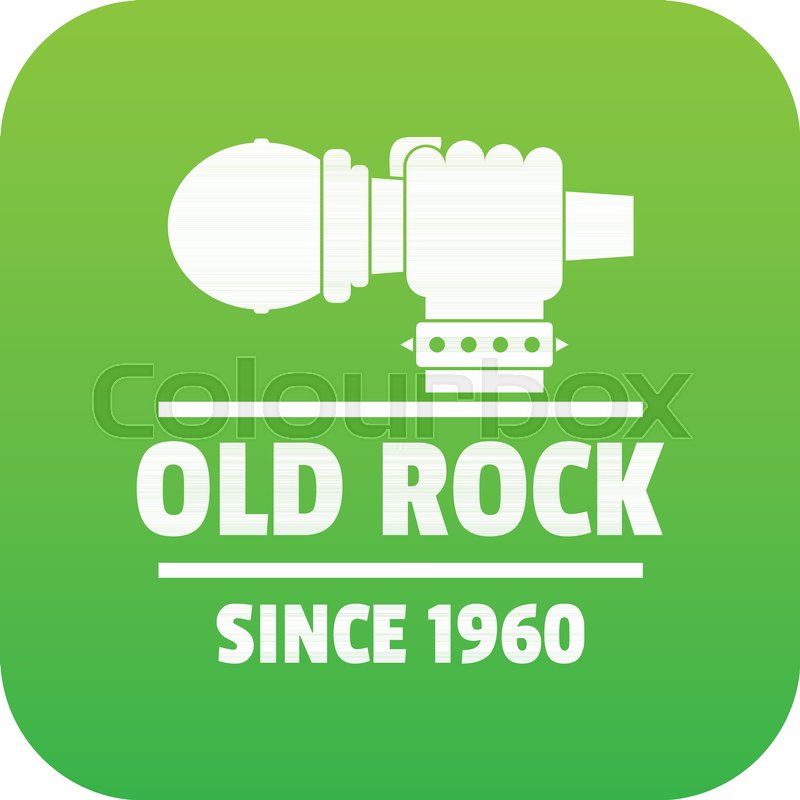 800x800 Retro Rock Music Icon Green Vector Stock Vector Colourbox