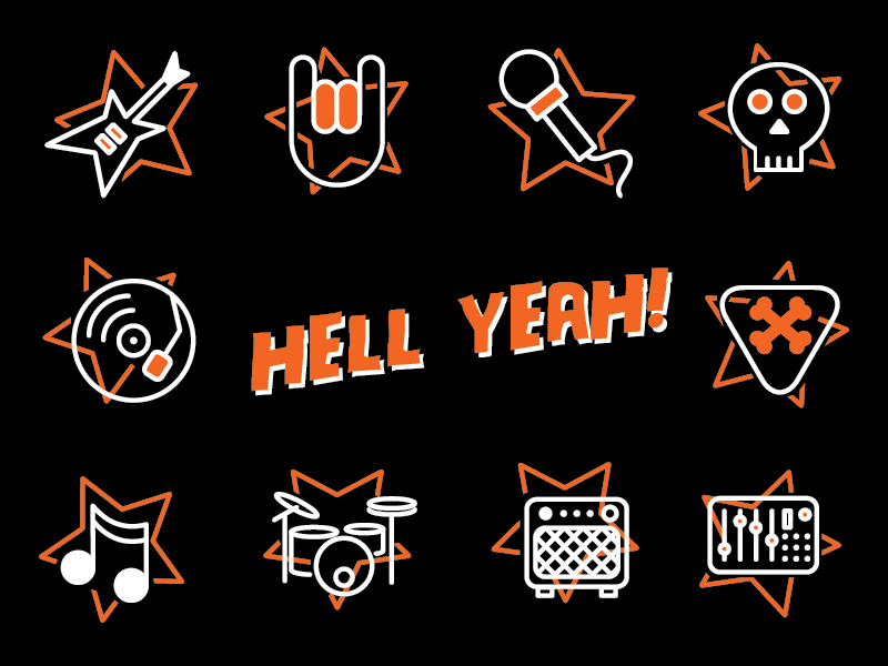 800x600 Rock Music Icon Set