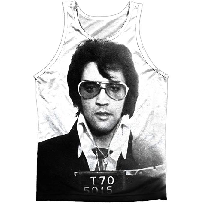 679x679 Elvis Presley Singer Rock Music Icon Police Photo Front Print Tank