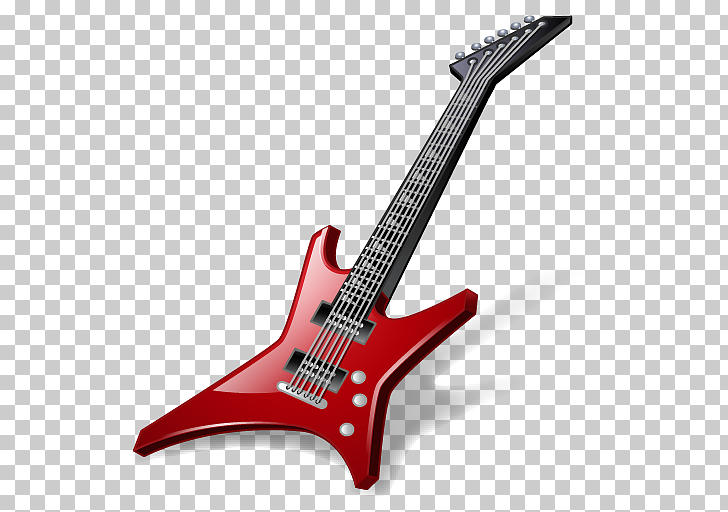 728x512 Guitar Musical Instrument Icon, Guitar Rock Music Icon Red