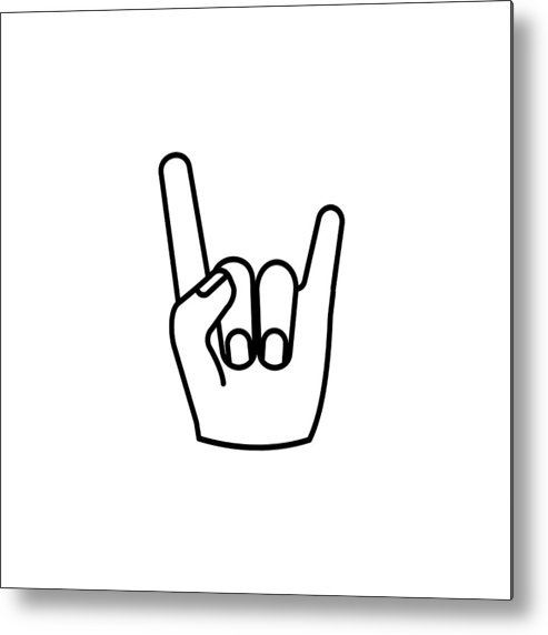 493x572 Rock And Roll Hand Sign Vector Sketch Icon Isolated Hand Drawn