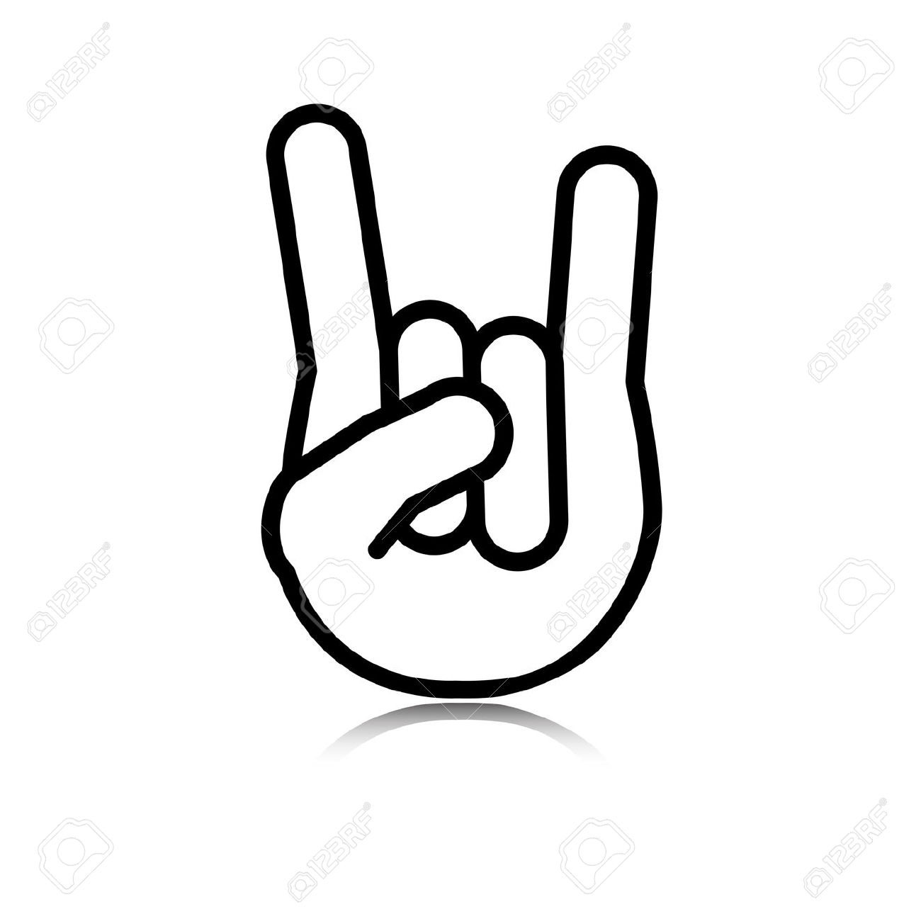 1300x1300 Rock N Roll Hand Sign Clipart