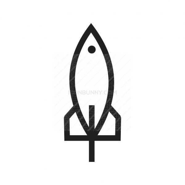 600x600 Rocket Line Icon
