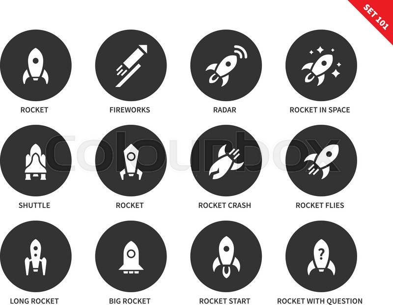 800x621 Rocket Vector Icons Set Aviation And Stock Vector Colourbox
