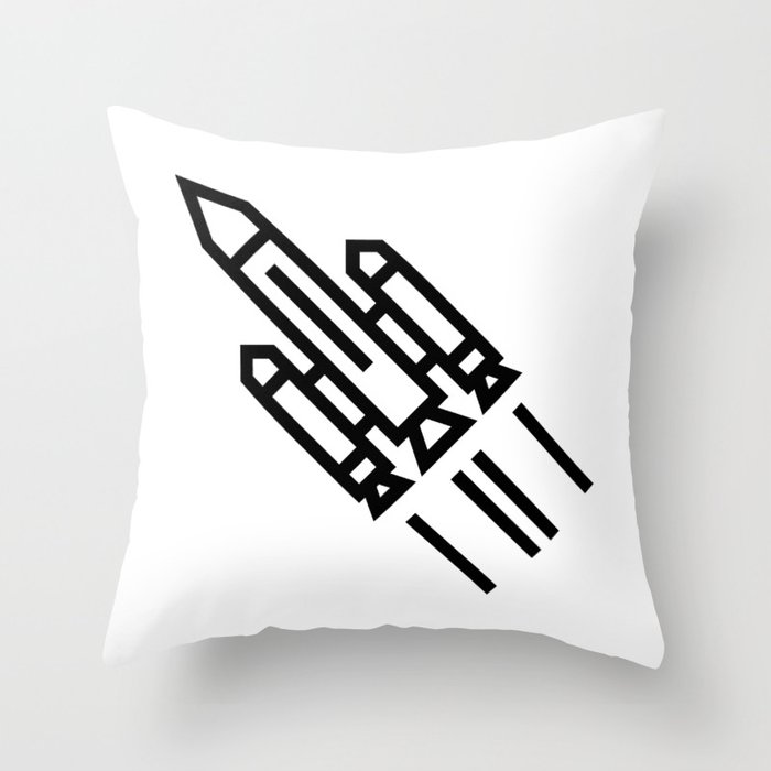 700x700 Space Rocket Icon Throw Pillow