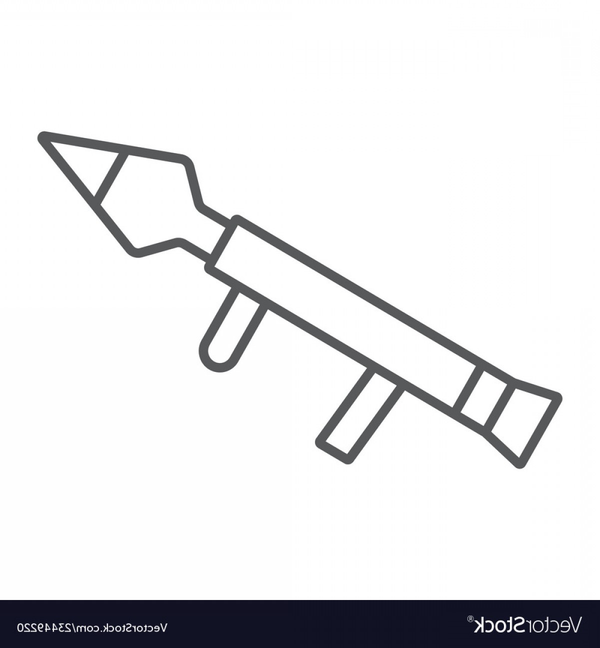 1200x1296 Rocket Launcher Thin Line Icon Firearm And Vector Catchsplace