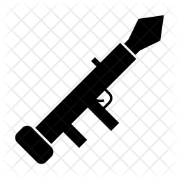 256x256 Rocket Launcher Icon Of Glyph Style