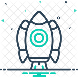 256x256 Rocket Ship Icon Of Line Style
