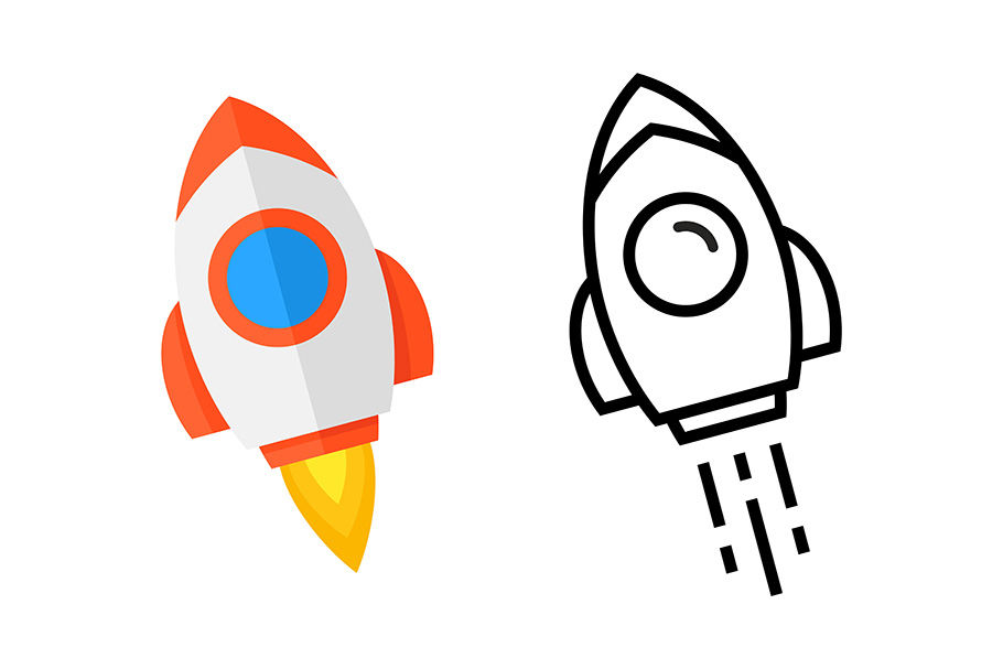 910x607 Rocket Ship Icon