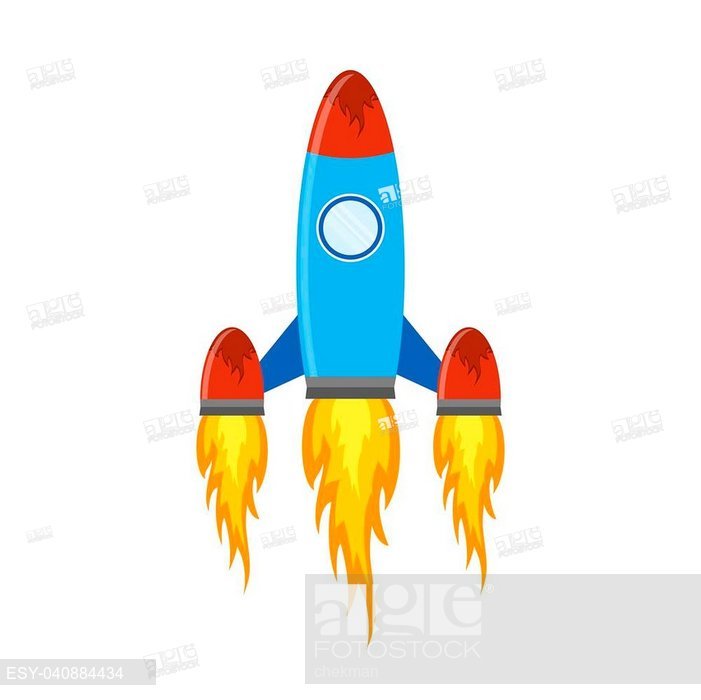 701x700 Colored Rocket Ship Icon In Flat Design Simple Spaceship Icon