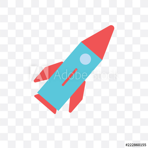 500x500 Rocket Ship Icon Isolated On Transparent Background Simple