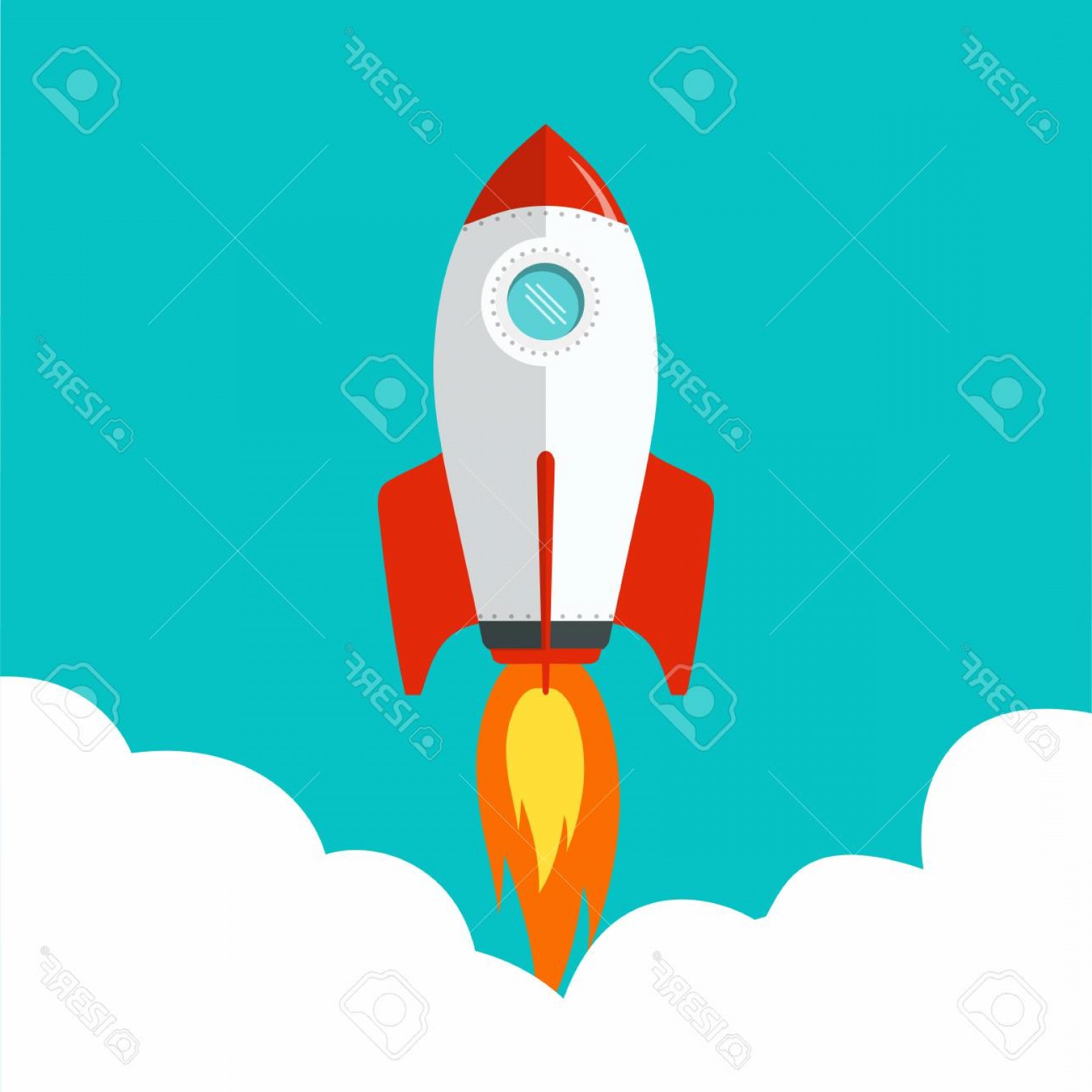 1560x1560 Photostock Vector Rocket Ship Vector Illustration Space Ship Icon