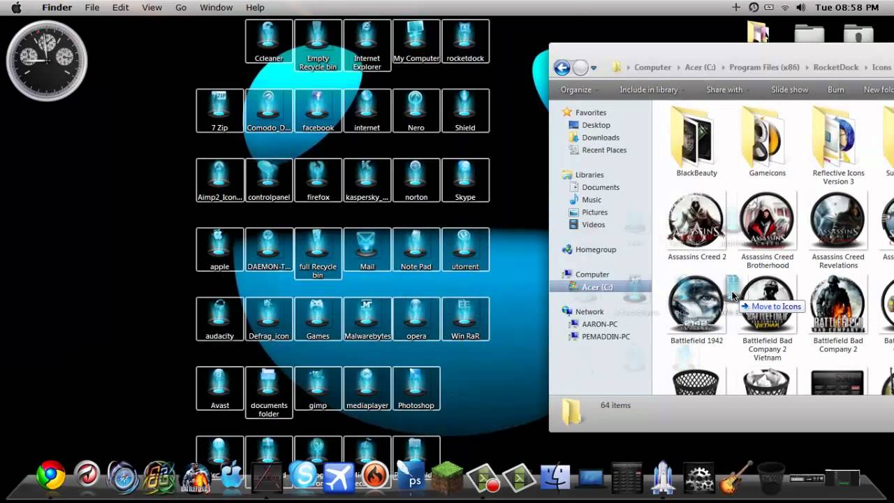 mac os x leopard icons for rocketdock