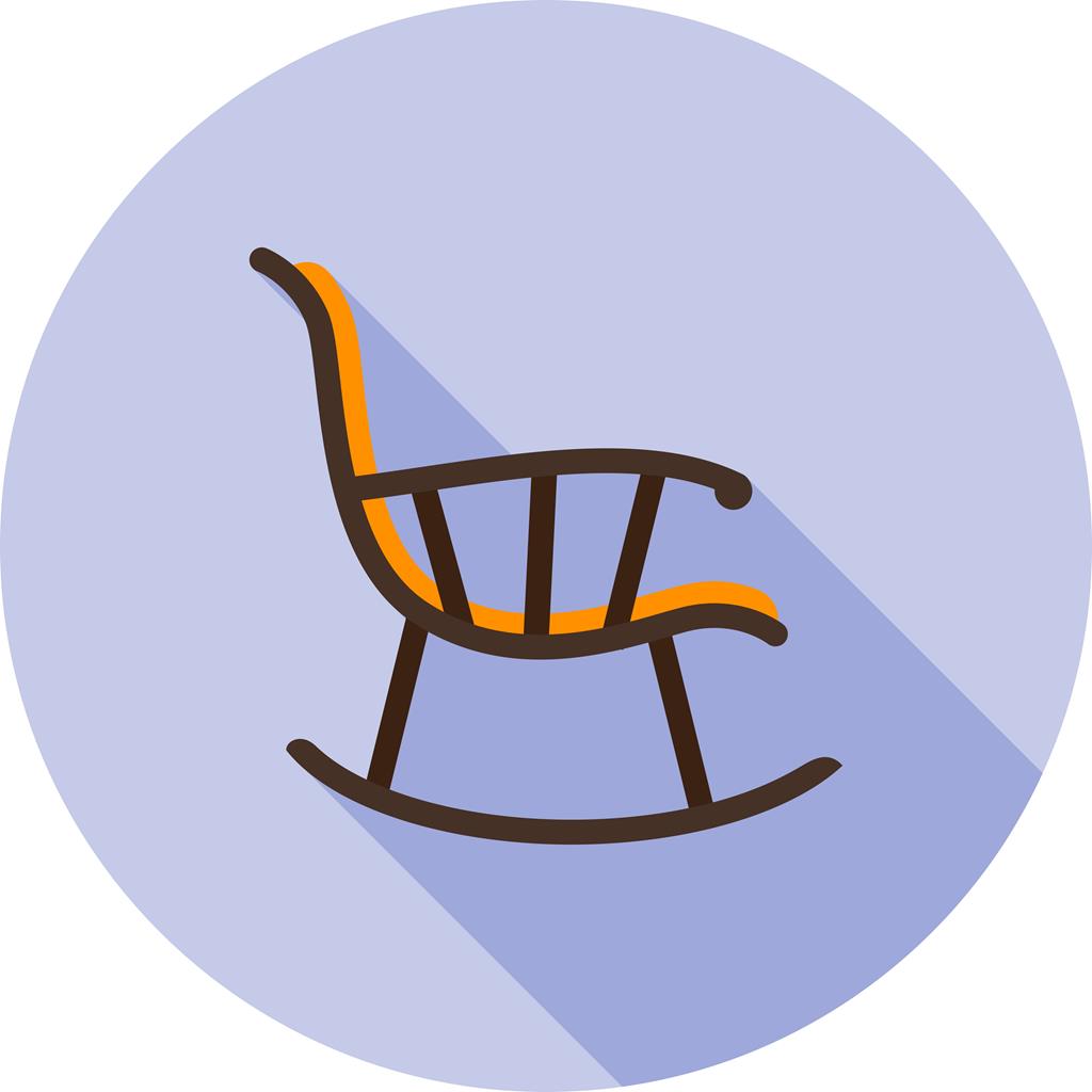 1024x1024 Rocking Chair Flat Shadowed Icon