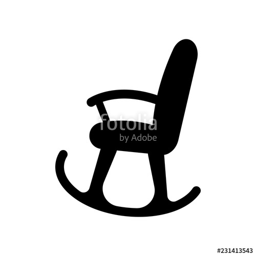 500x500 Rocking Chair Icon Trendy Rocking Chair Logo Concept On White