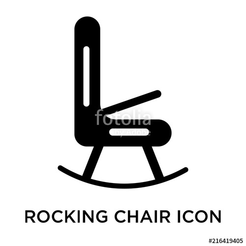 500x500 Rocking Chair Icon On White Background Modern Icons Vector