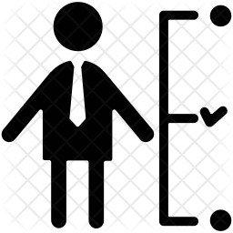 256x256 Businessman Role Icon Of Glyph Style