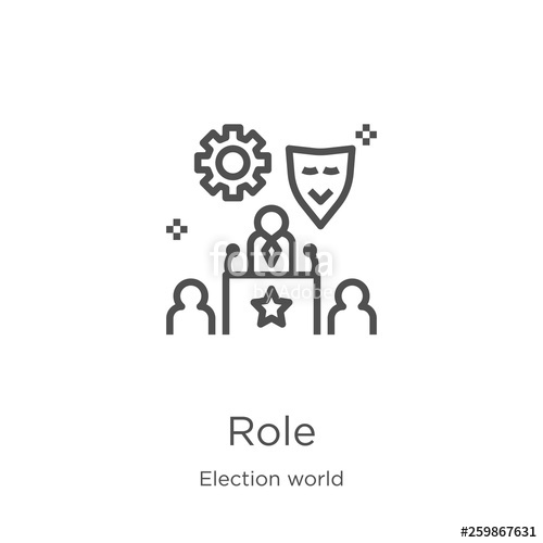 500x500 Role Icon Vector From Election World Collection Thin Line Role