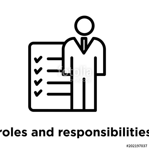 500x500 Roles And Responsibilities Icon Isolated On White Background