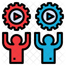 256x256 Employee Role Icon Of Colored Outline Style