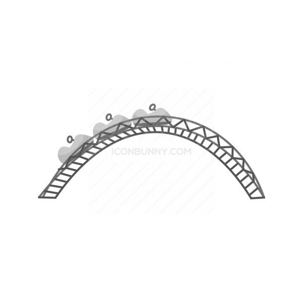 600x600 Roller Coaster Greyscale Icon