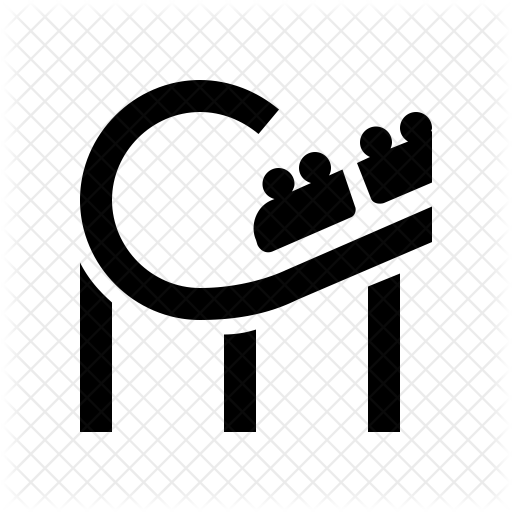512x512 Roller Coaster Icon Of Line Style