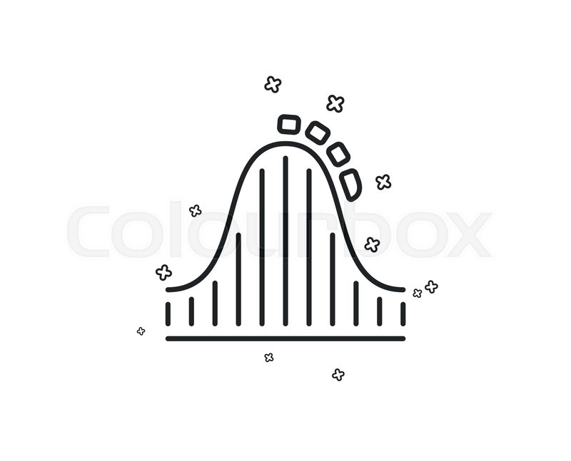 800x647 Roller Coaster Line Icon Amusement Stock Vector Colourbox