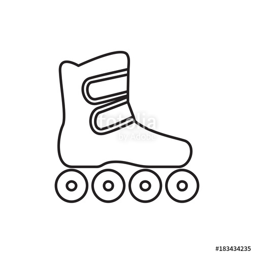 500x500 Roller Skate Icon Illustration Stock Image And Royalty Free