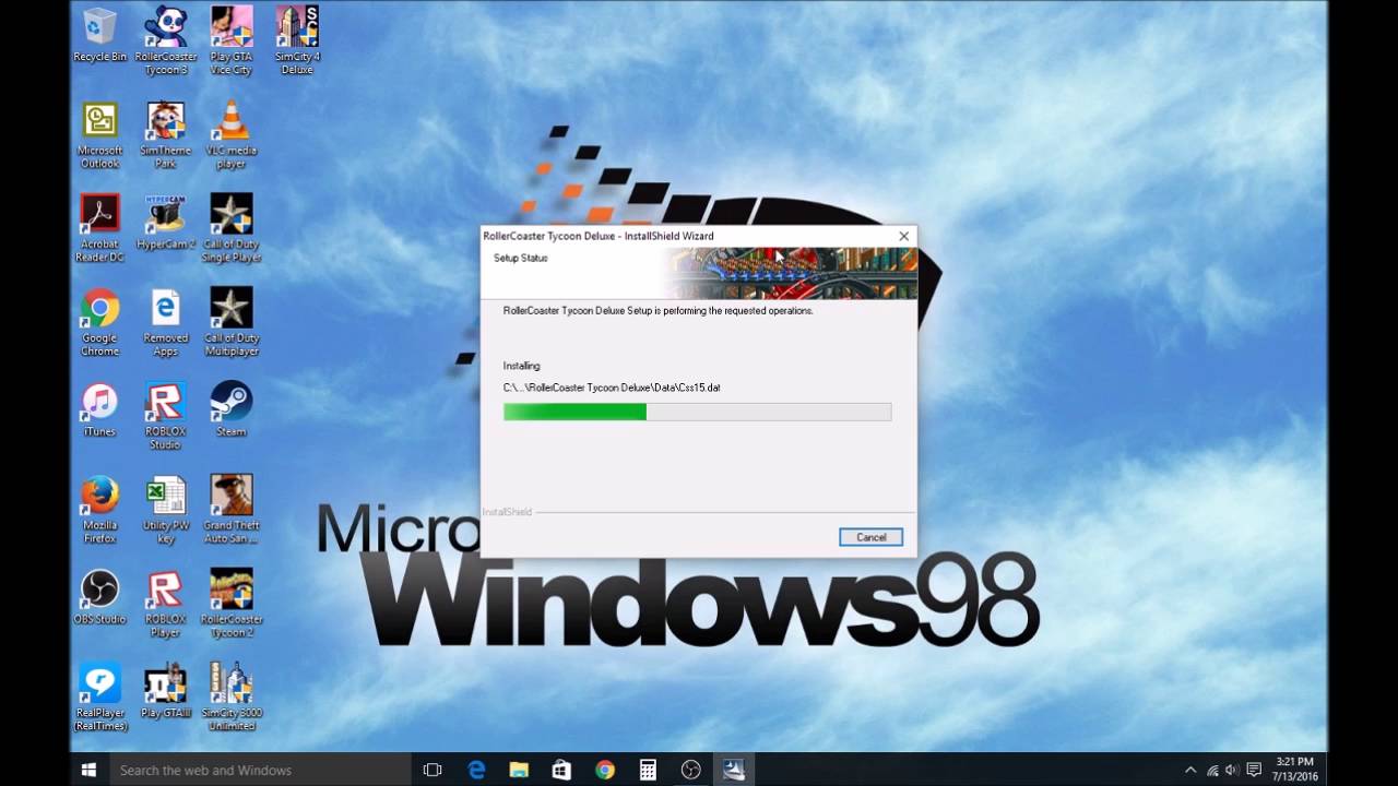 1280x720 Installing Rollercoaster Tycoon Deluxe On Windows