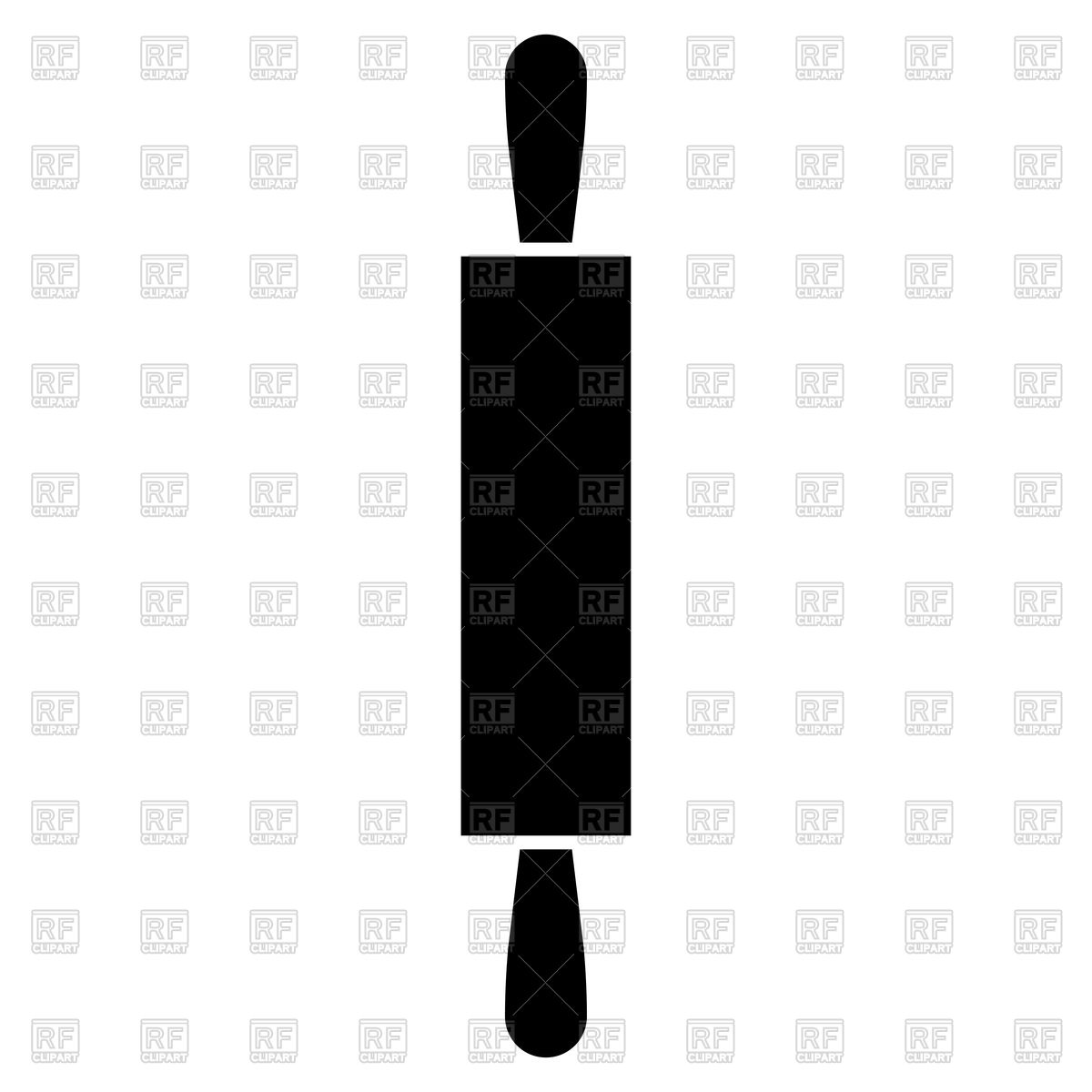 1200x1200 Rolling Pin Black Icon On White Background Vector Image Of Icons