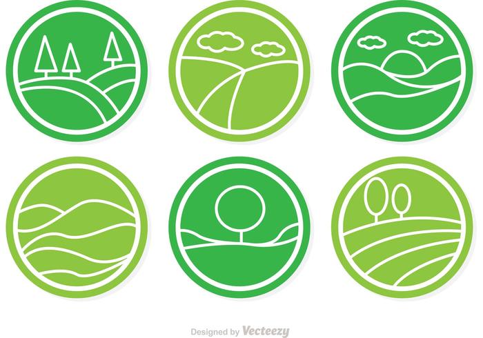 700x490 Circular Vector Rolling Hills Icons