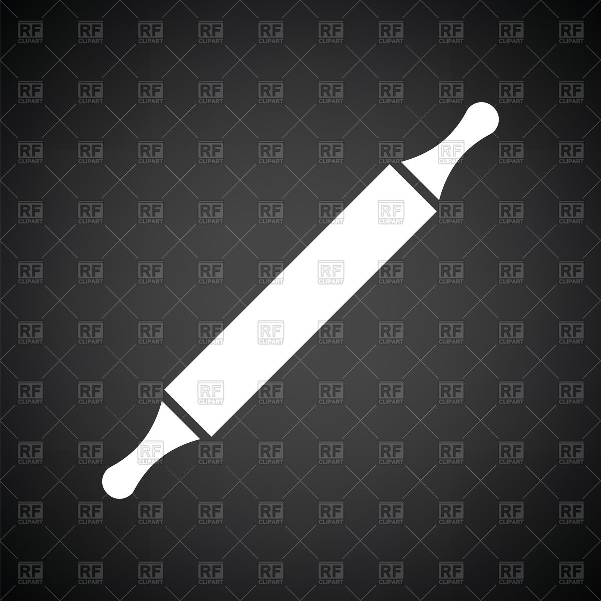 1200x1200 Bakery Rolling Pn On Black Background Vector Image