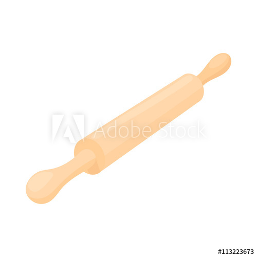 500x500 Wooden Rolling Pn, Cartoon Style