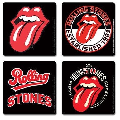 385x385 Rolling Stones Icons Coaster Set