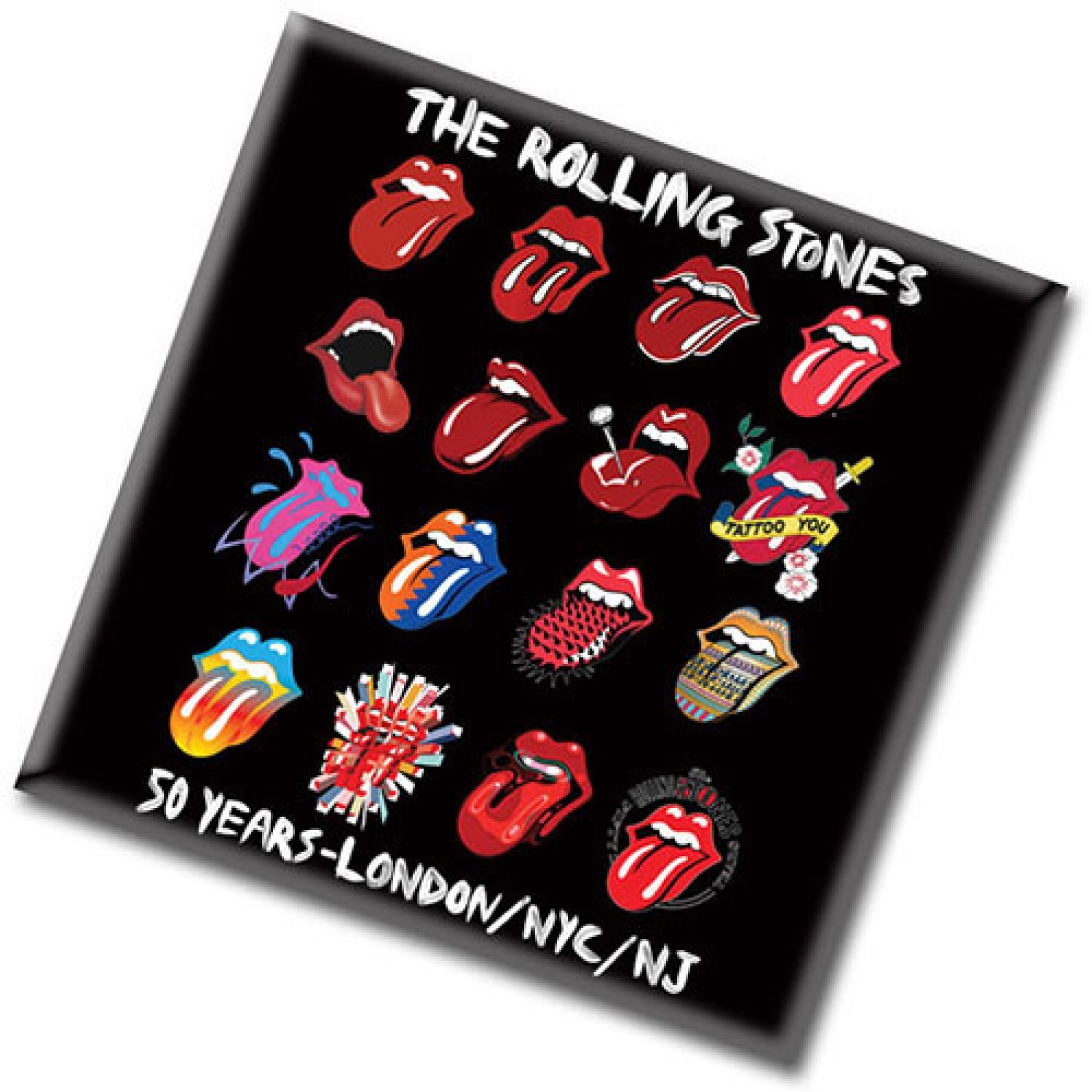 1600x1600 Rolling Stones Tongue Evolution Fridge Magnet