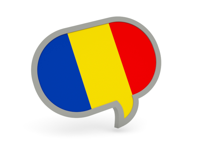 640x480 Speech Bubble Icon Illustration Of Flag Of Romania
