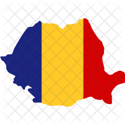 256x256 Romania Icon Of Flat Style