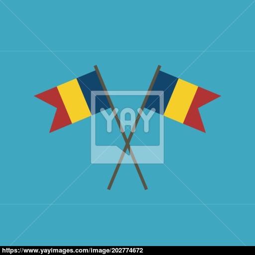 512x512 Romania Flag Icon In Flat Design Vector