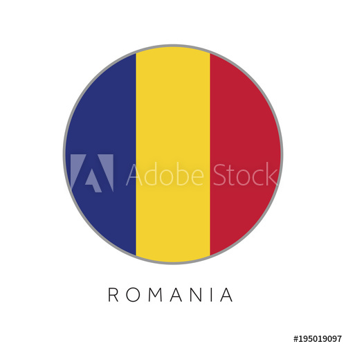 500x500 Romania Flag Round Circle Vector Icon