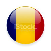 200x200 Round Icon With Flag Of Romania Stock Vectors