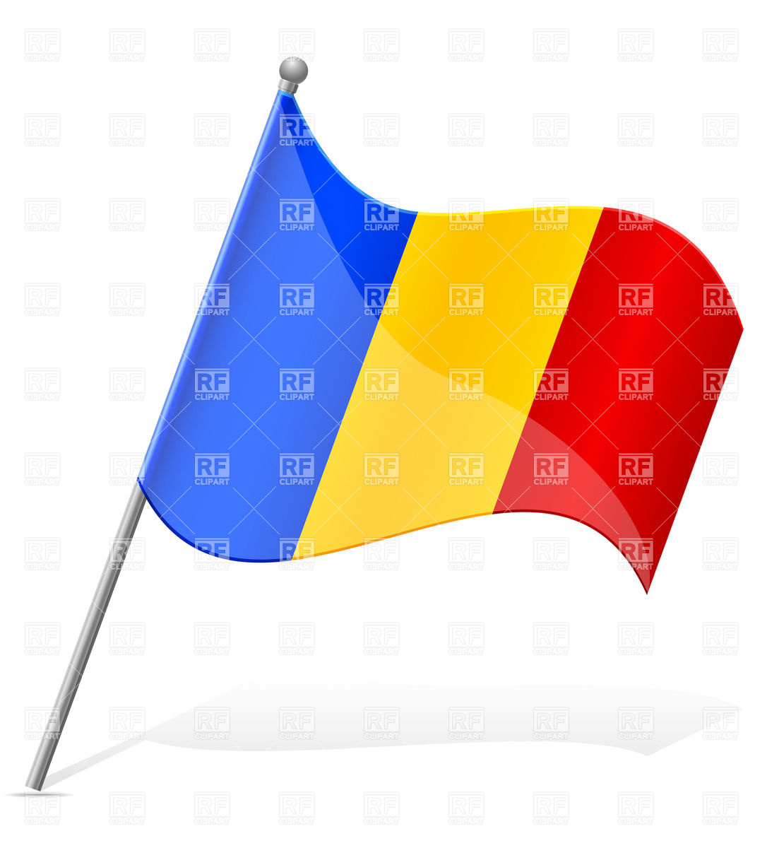 1086x1200 Wavy Flag Of Romania