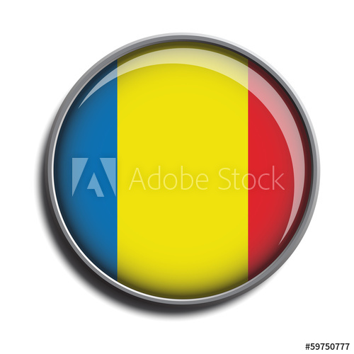 500x500 Flag Icon Web Button Romania