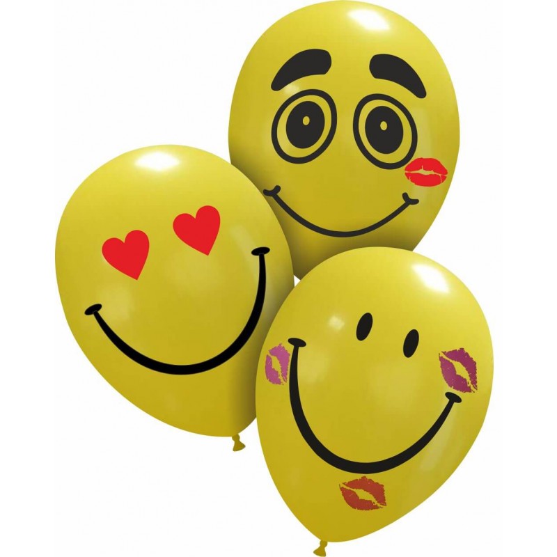 800x800 Cattex Balloons With Romantic Smiley Faces