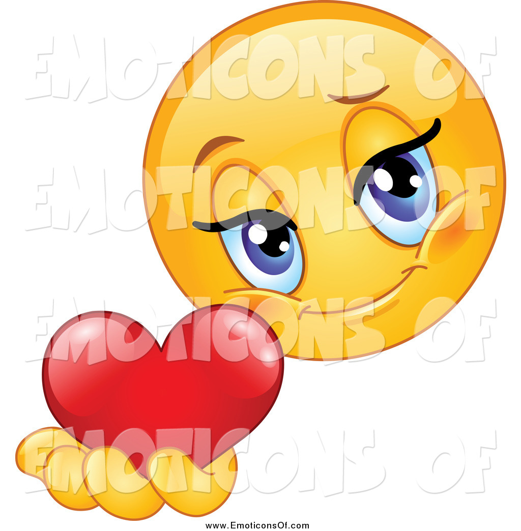 1024x1044 Clip Art Vector Of A Female Emoticon Holding Out A Heart